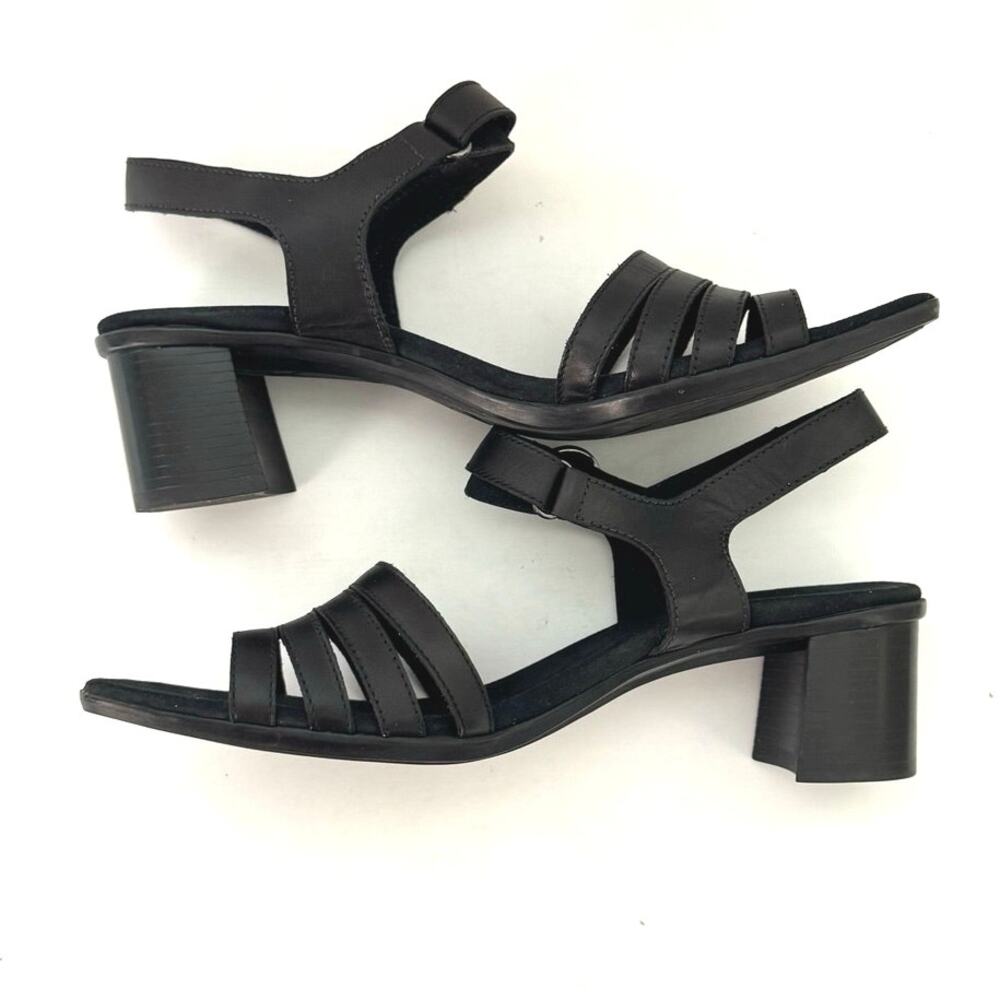 Munro Women’s Hallie Black Leather Slingback Block Heel Sandal Size 8.5 M - Picture 9 of 12